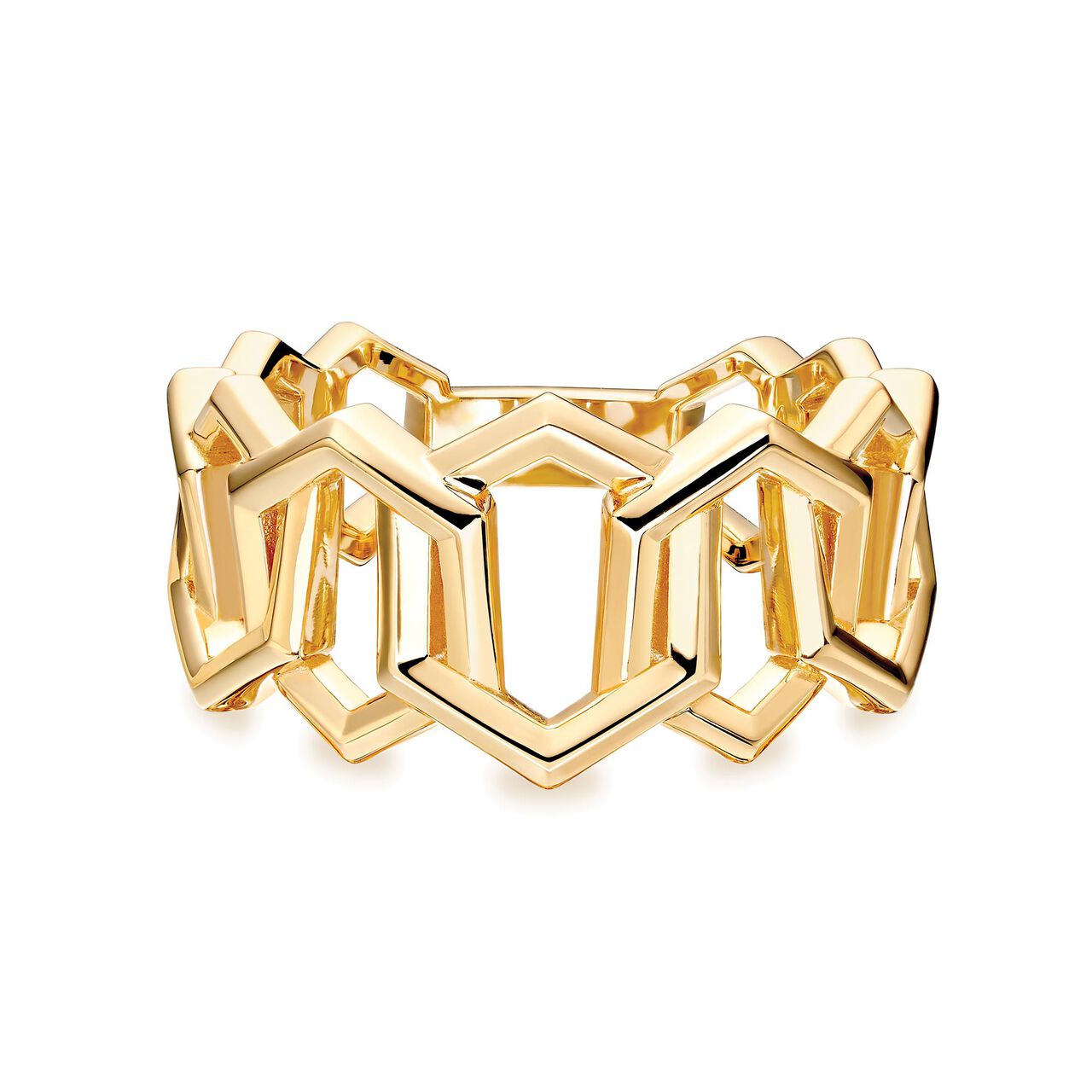 Yellow Gold Link Ring (101683)