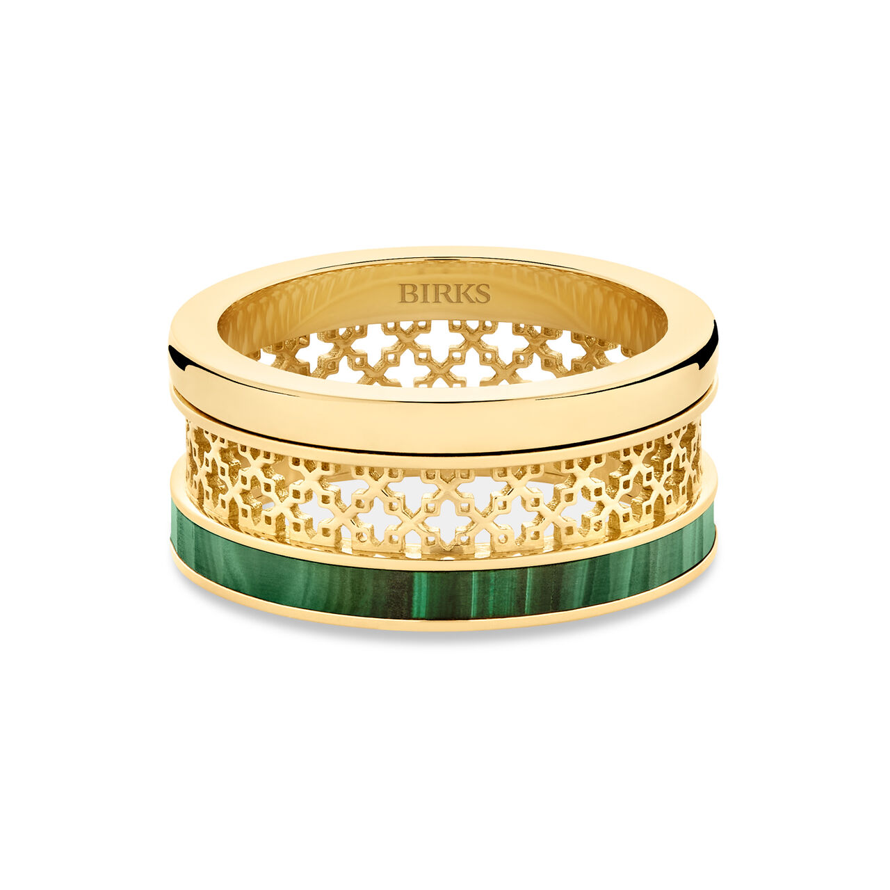 Birks Malachite Gold Ring (211023)