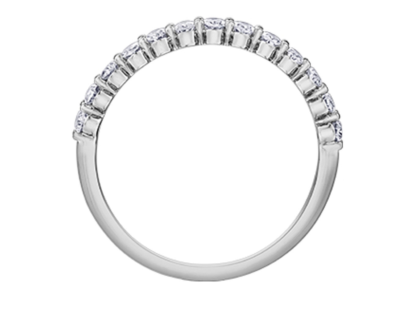 White Gold Oval Diamond Band (209043)