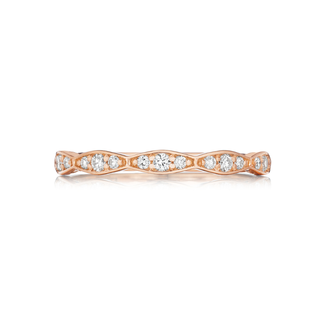 Pink Gold Marquise Shape Diamond Band (051333)