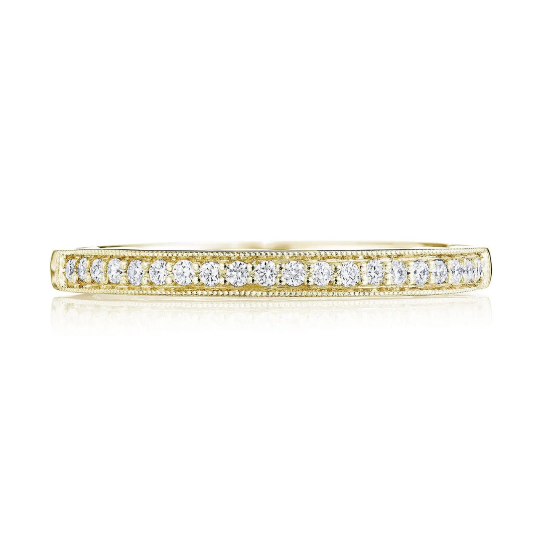 Tacori Yellow Gold Coastal Crescent Pavé Diamond Wedding Band (051480)