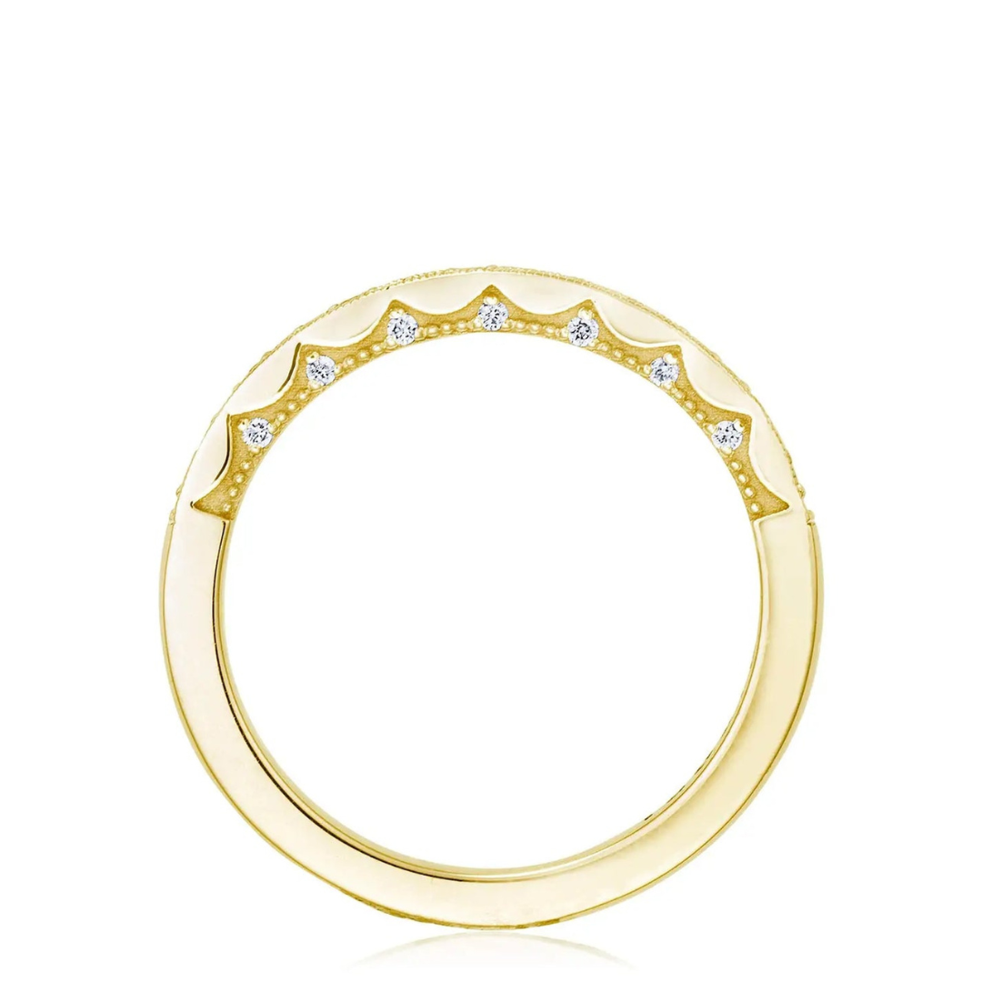 Tacori Yellow Gold Coastal Crescent Pavé Diamond Wedding Band (051480)