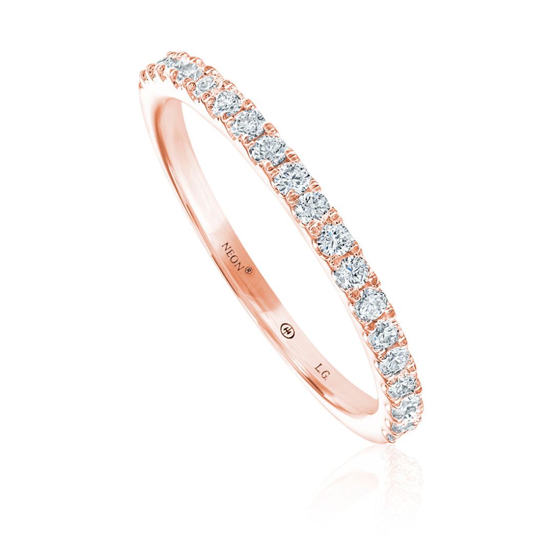 Rose Gold 'Neon' Lab Grown Diamond Band (051652)