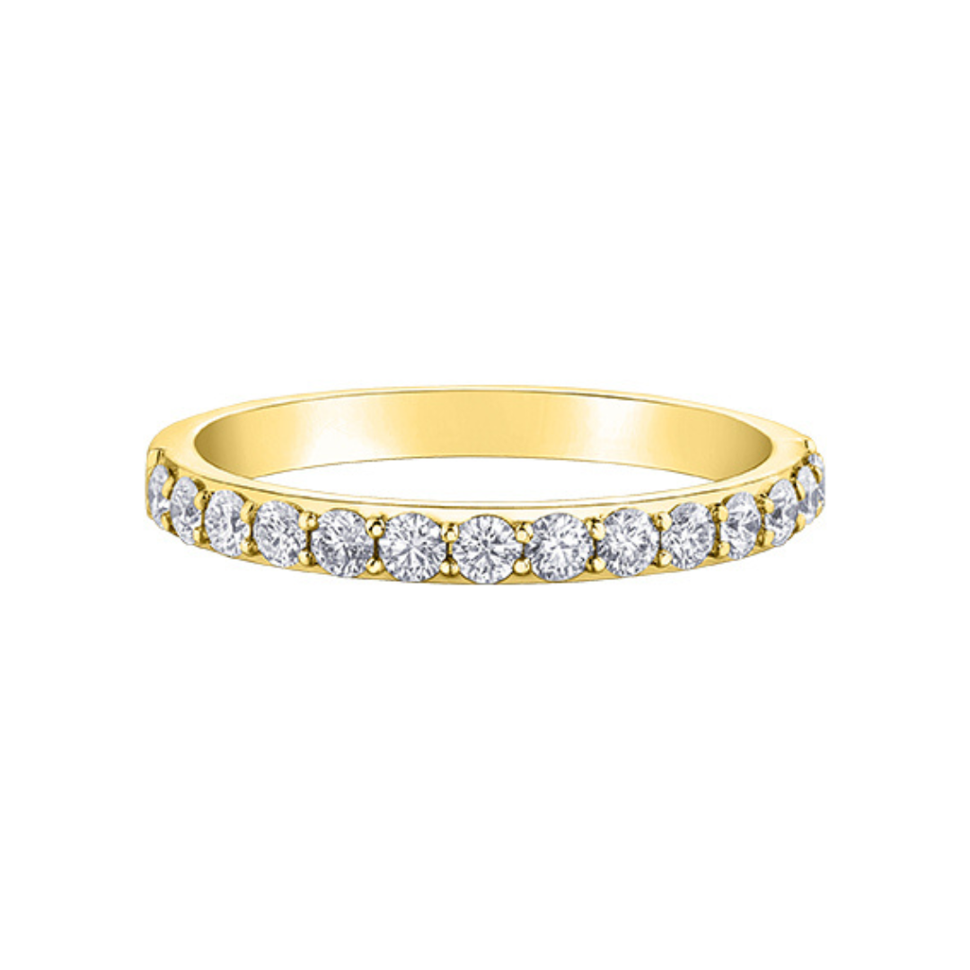 Maple Leaf Yellow Gold Diamond Band (051863)