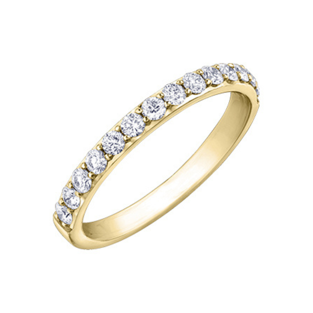 Maple Leaf Yellow Gold Diamond Band (051863)