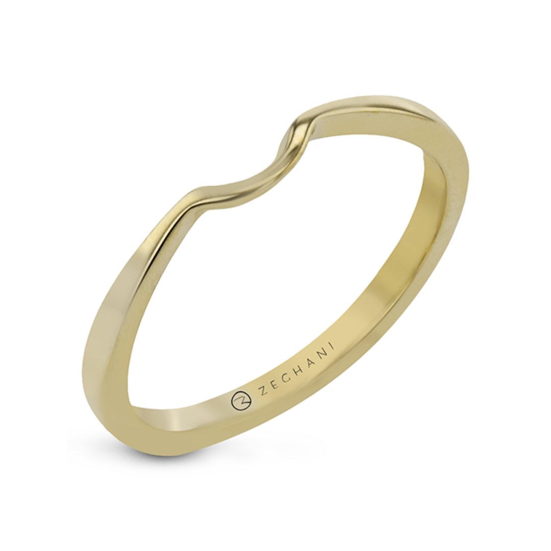 Zeghani Yellow Gold Contour Wedding Band (060051)