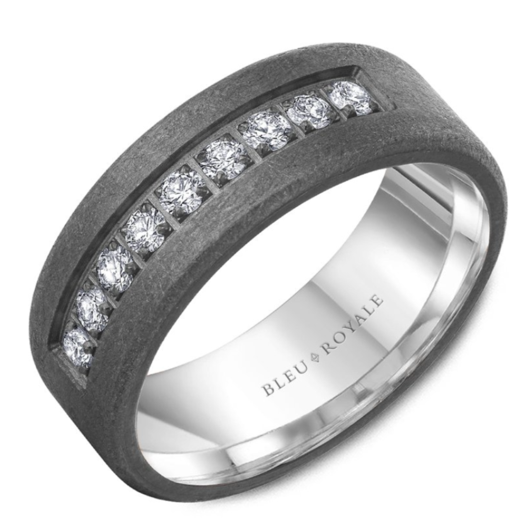 Bleu Royale Tantalum, White Gold, Diamond Band (070175)