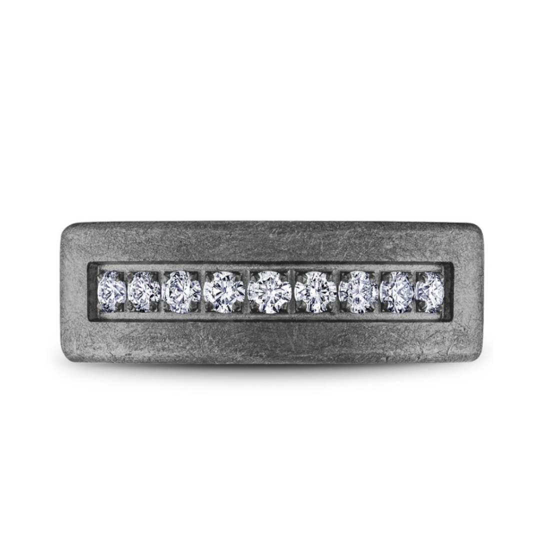 Bleu Royale Tantalum, White Gold, Diamond Band (070175)