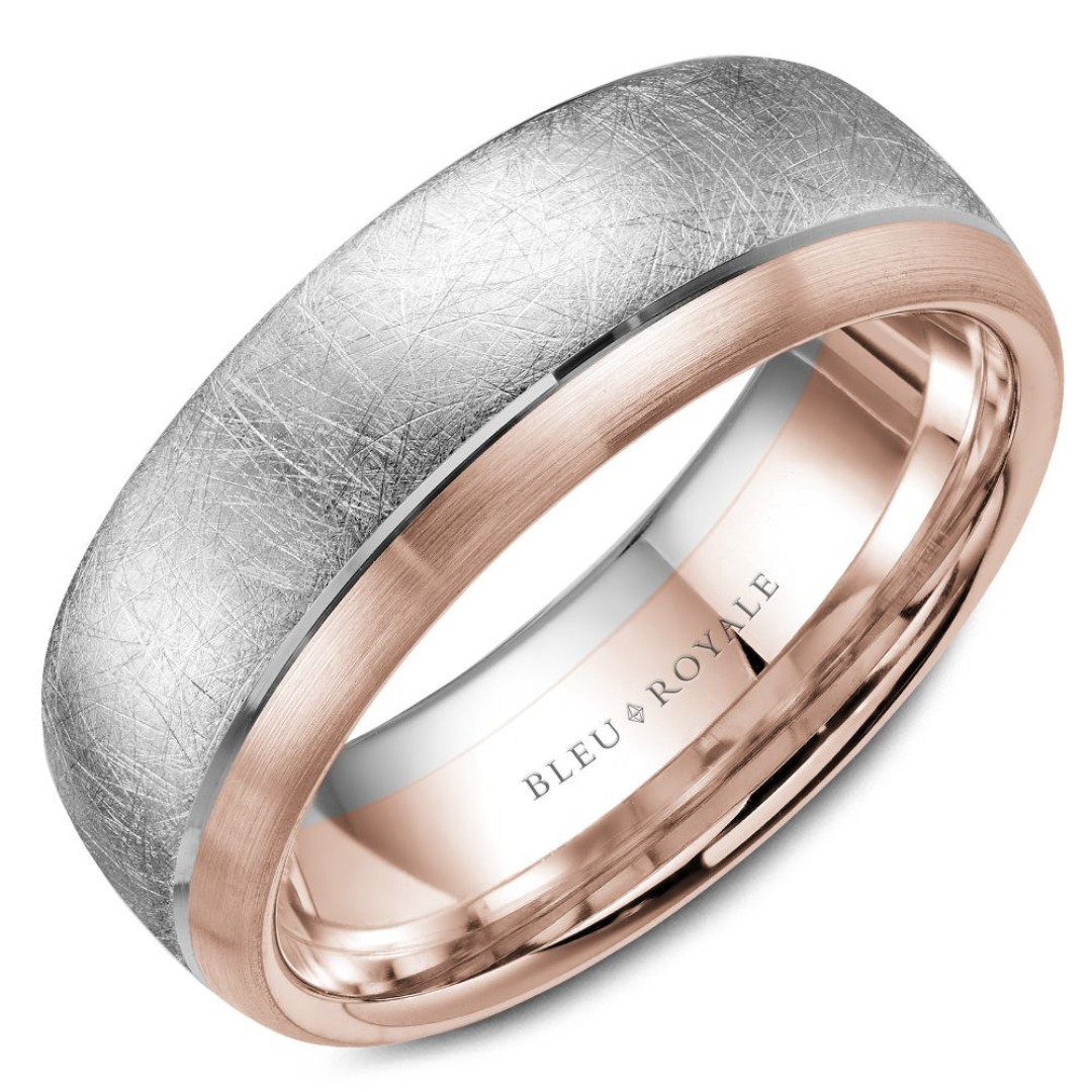 Bleu Royale White & Rose Gold Band (080967)