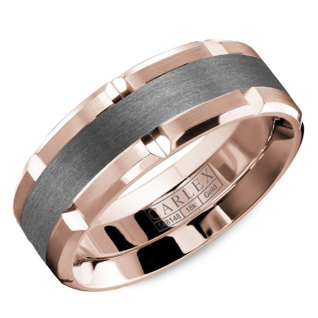 Carlex Tantalum & 14K Rose Gold Band (081164)