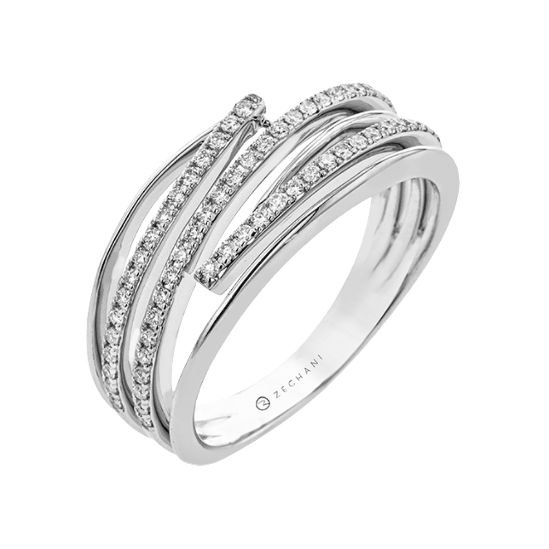 White Gold Wide Diamond Band (101481)