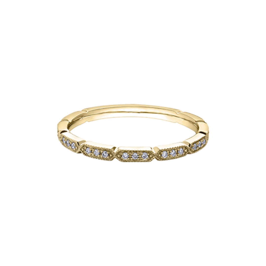 Yellow Gold Stackable Diamond Band (101515)