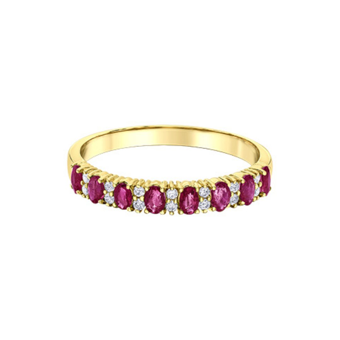 Yellow Gold Diamond and Ruby Ring (119471)