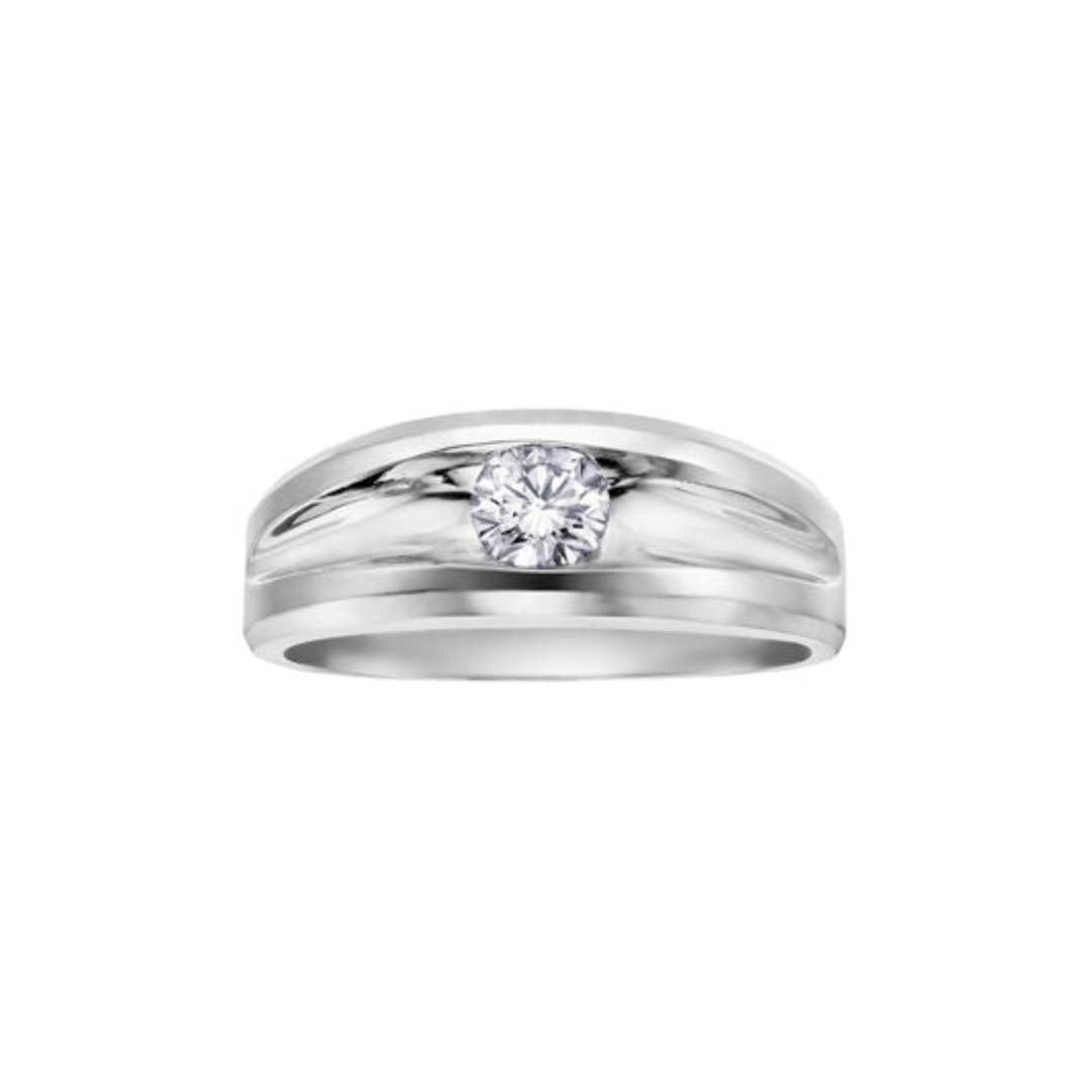 White gold and Diamond Men's Ring (210103)