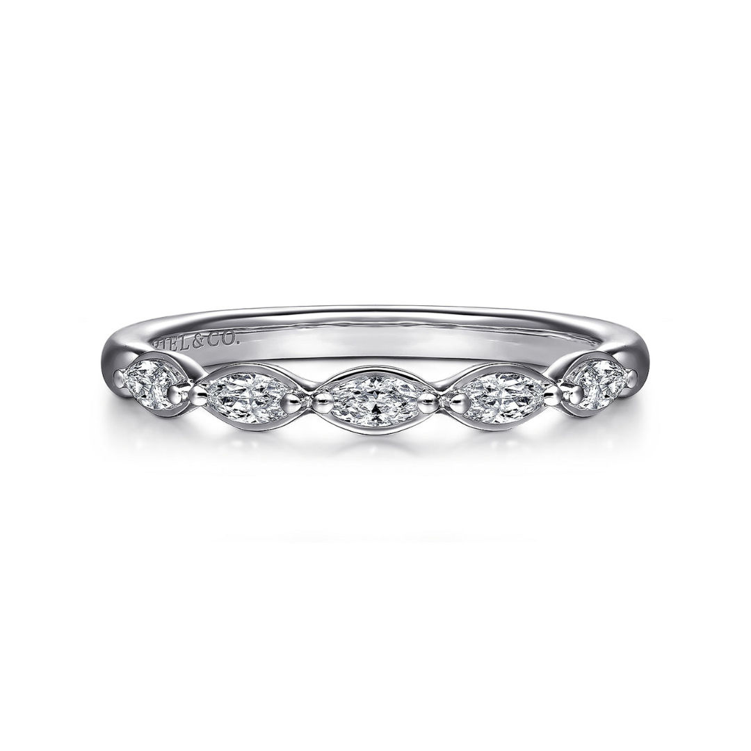 White Gold Marquise Diamond Band (578456)