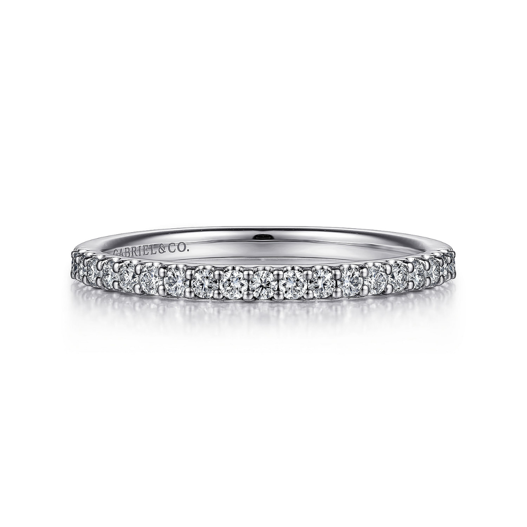 White Gold Shared Prong Wedding Band (880095)