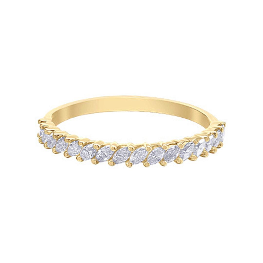 Yellow Gold Marquise Diamond Band (923975)