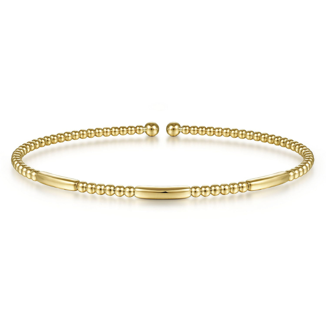 Yellow Gold Bujukan Open Bangle Bracelet (230575)