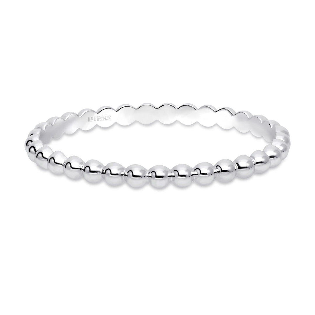 Sterling Silver Beaded Large Bangle (958169)