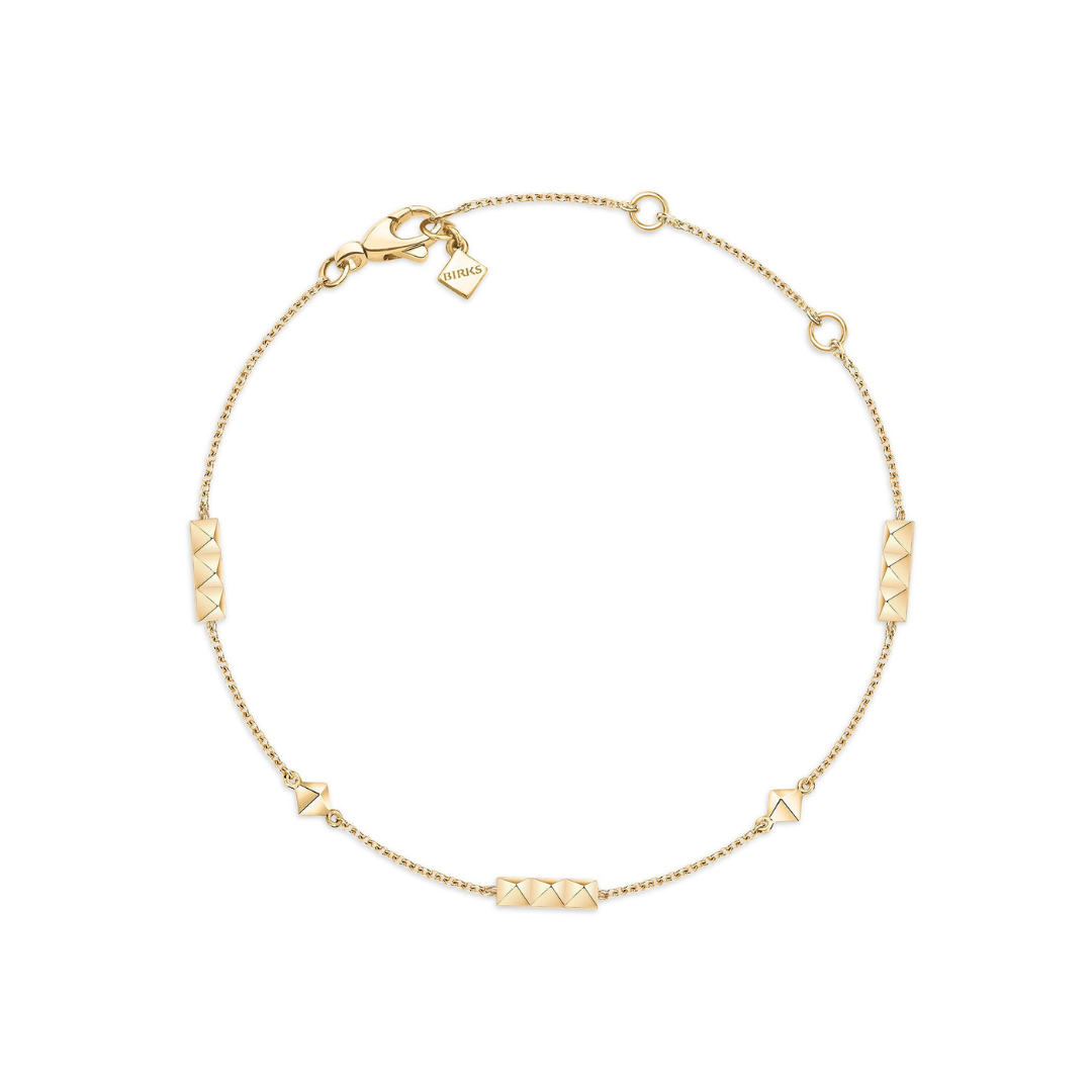 Birks Rock & Pearl® Yellow Gold Pixel Station Bracelet (230507)