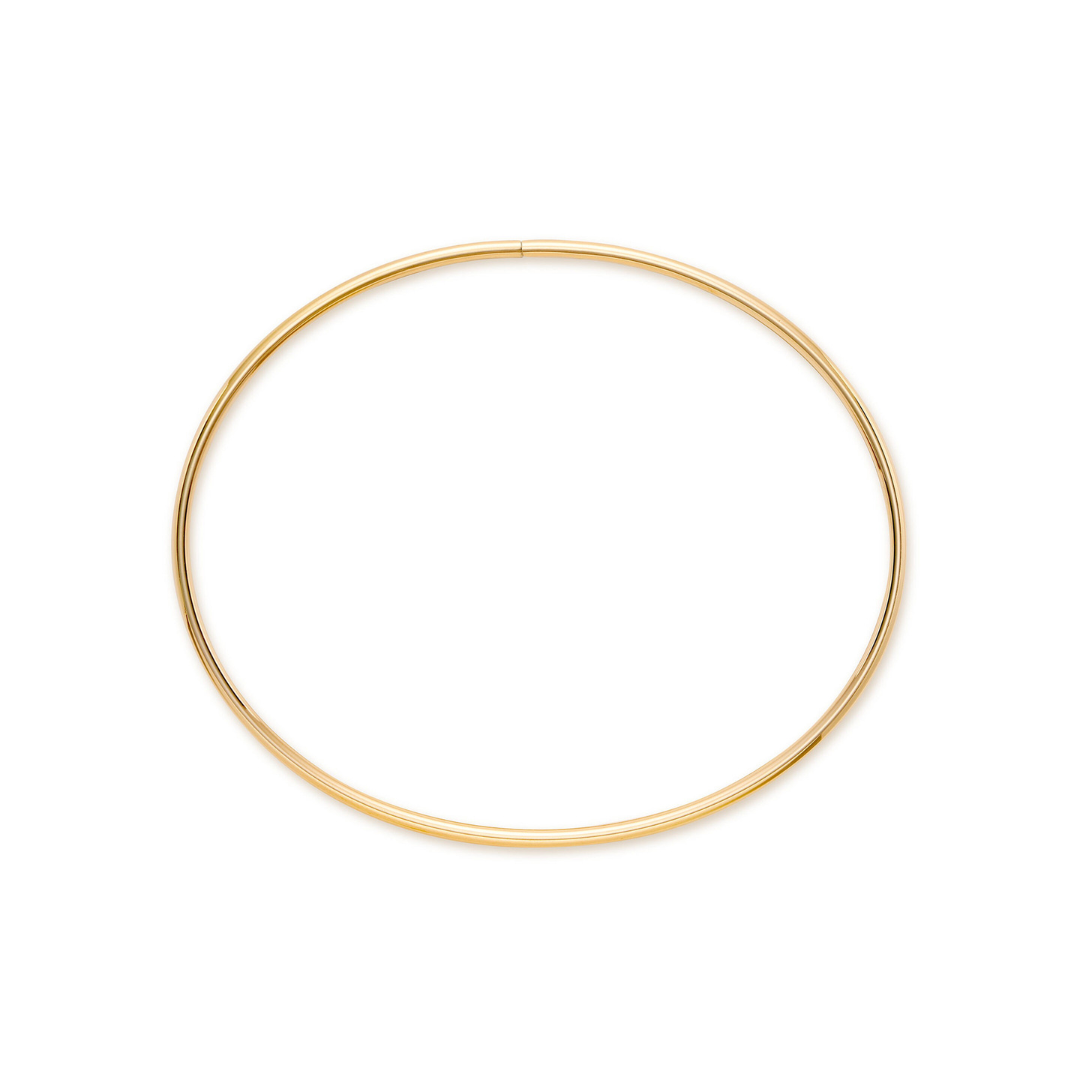 Yellow Gold Oval Bangle Bracelet (601946)