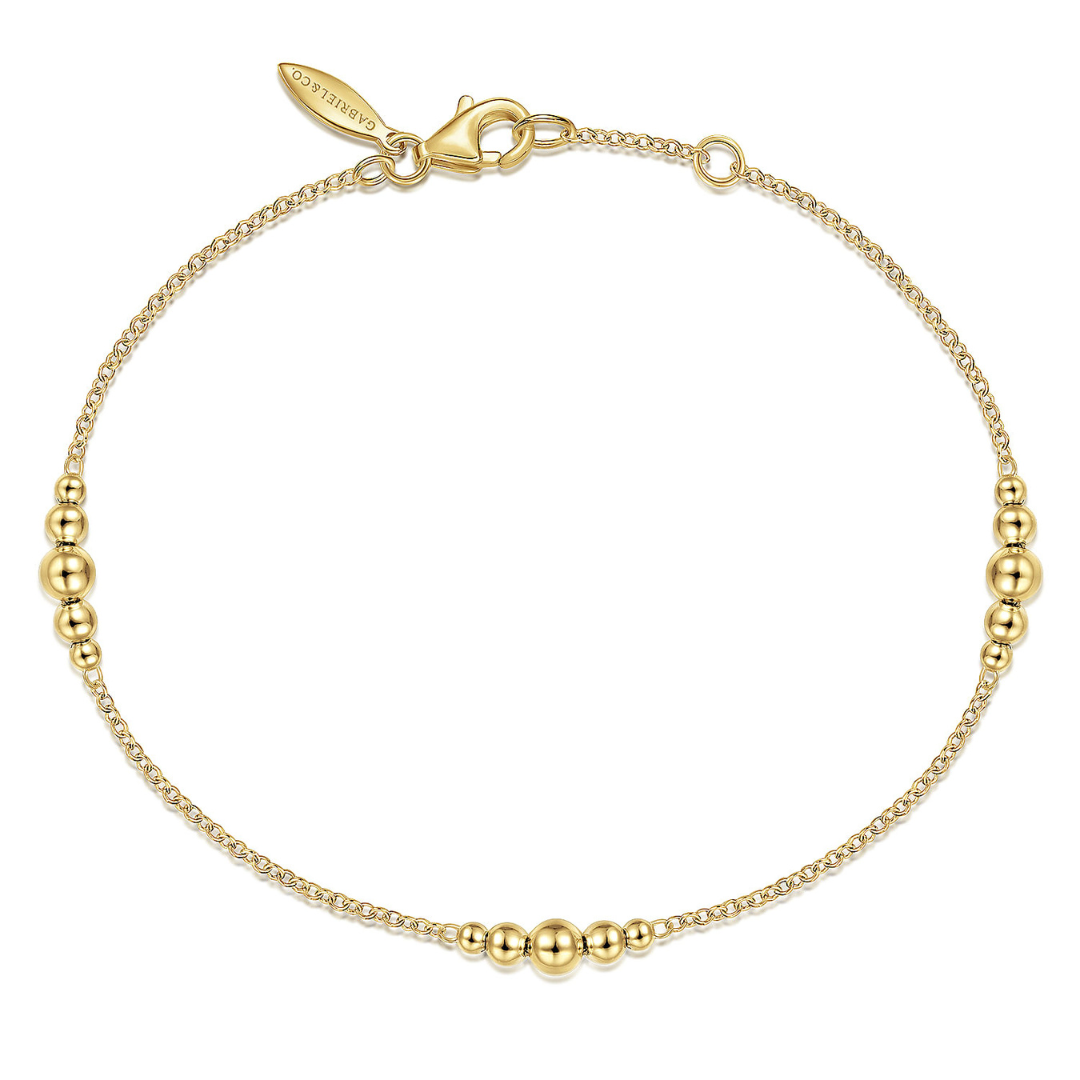 Yellow Gold Bead Stations Bracelet (822285)