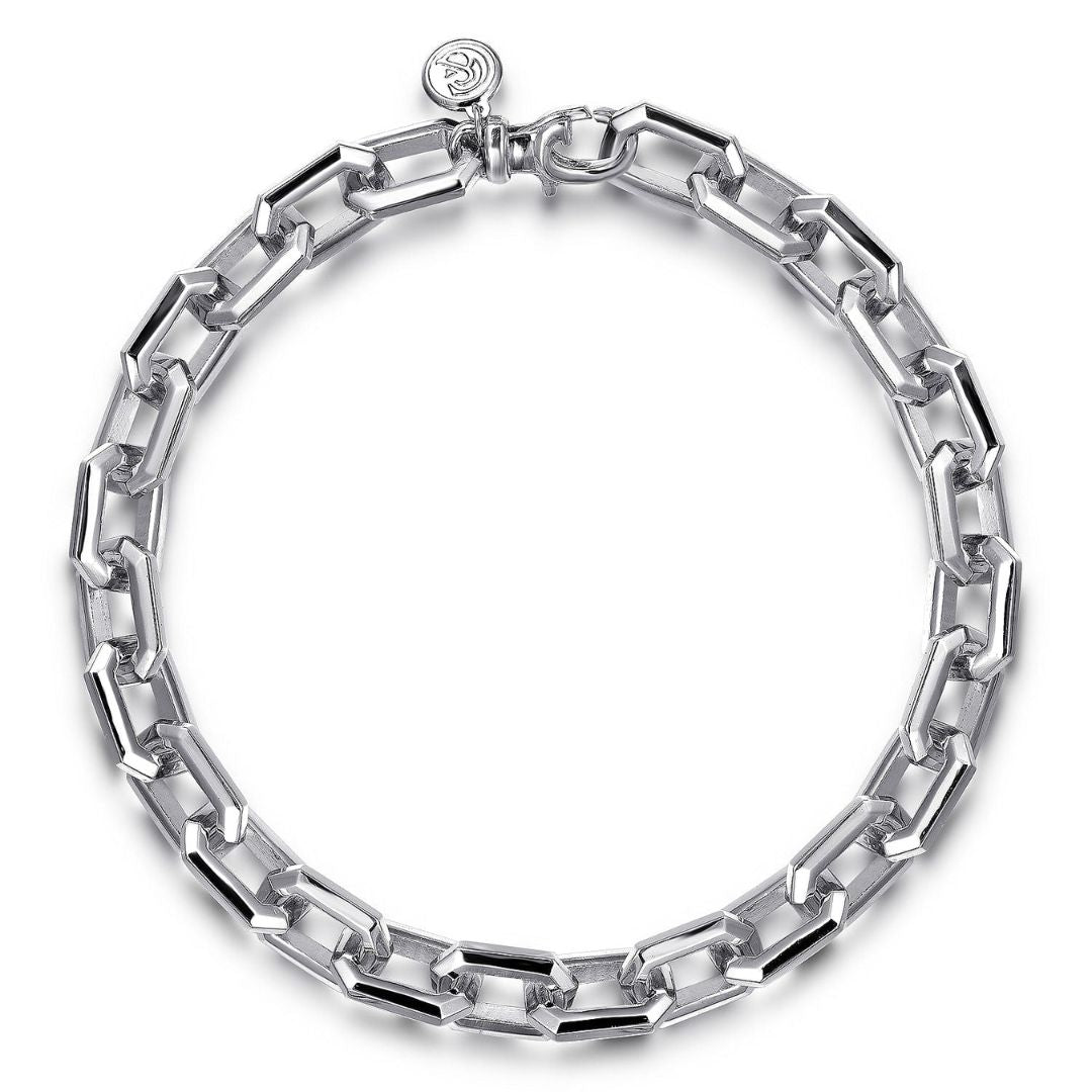 Silver Faceted Chain Bracelet 8.5" (838557)