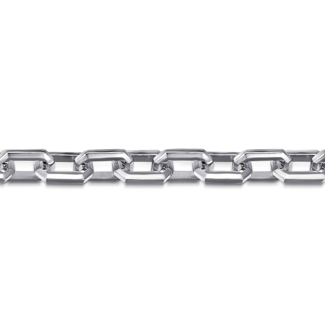 Silver Faceted Chain Bracelet 8.5" (838557)