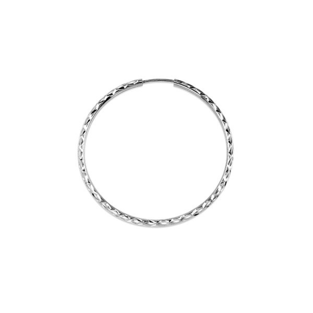 Dazzling Hoops 10k White Gold 30mm (202892)