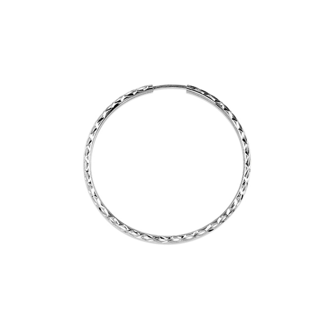 White Gold Dazzling Hoops 40mm (202975)