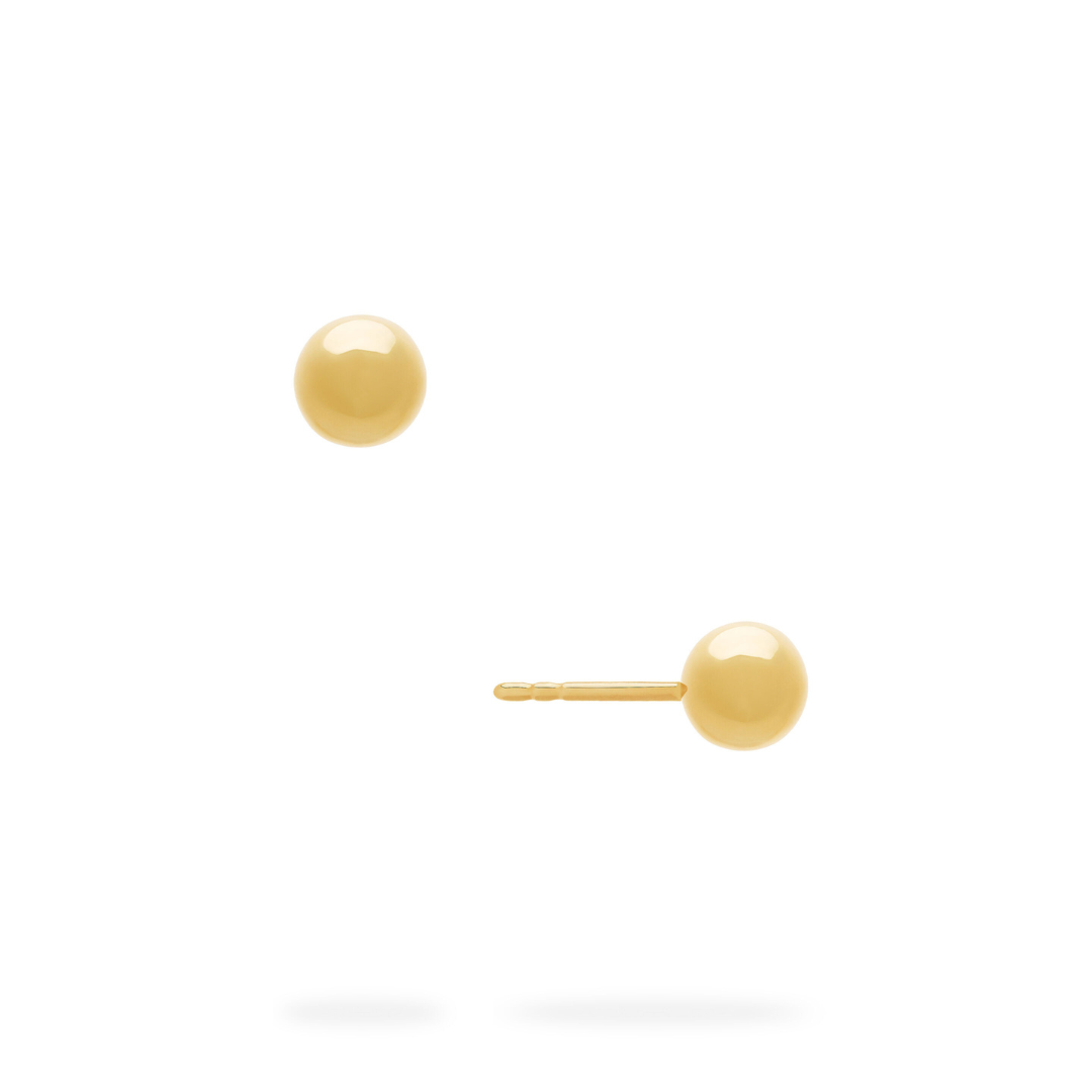 Yellow Gold Ball Stud Earrings (203780)