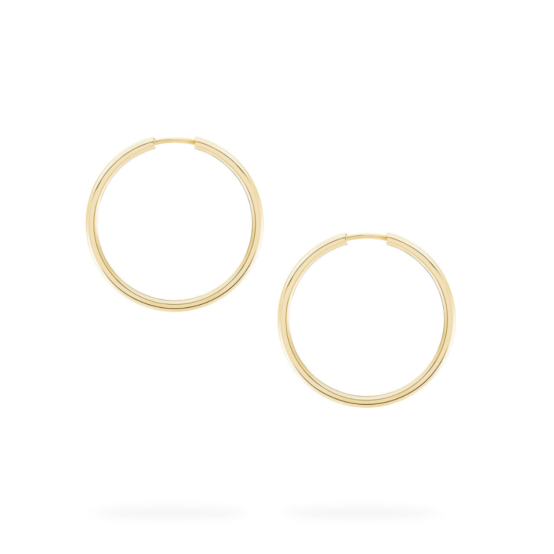 Yellow Gold Hoop Earrings (408677)