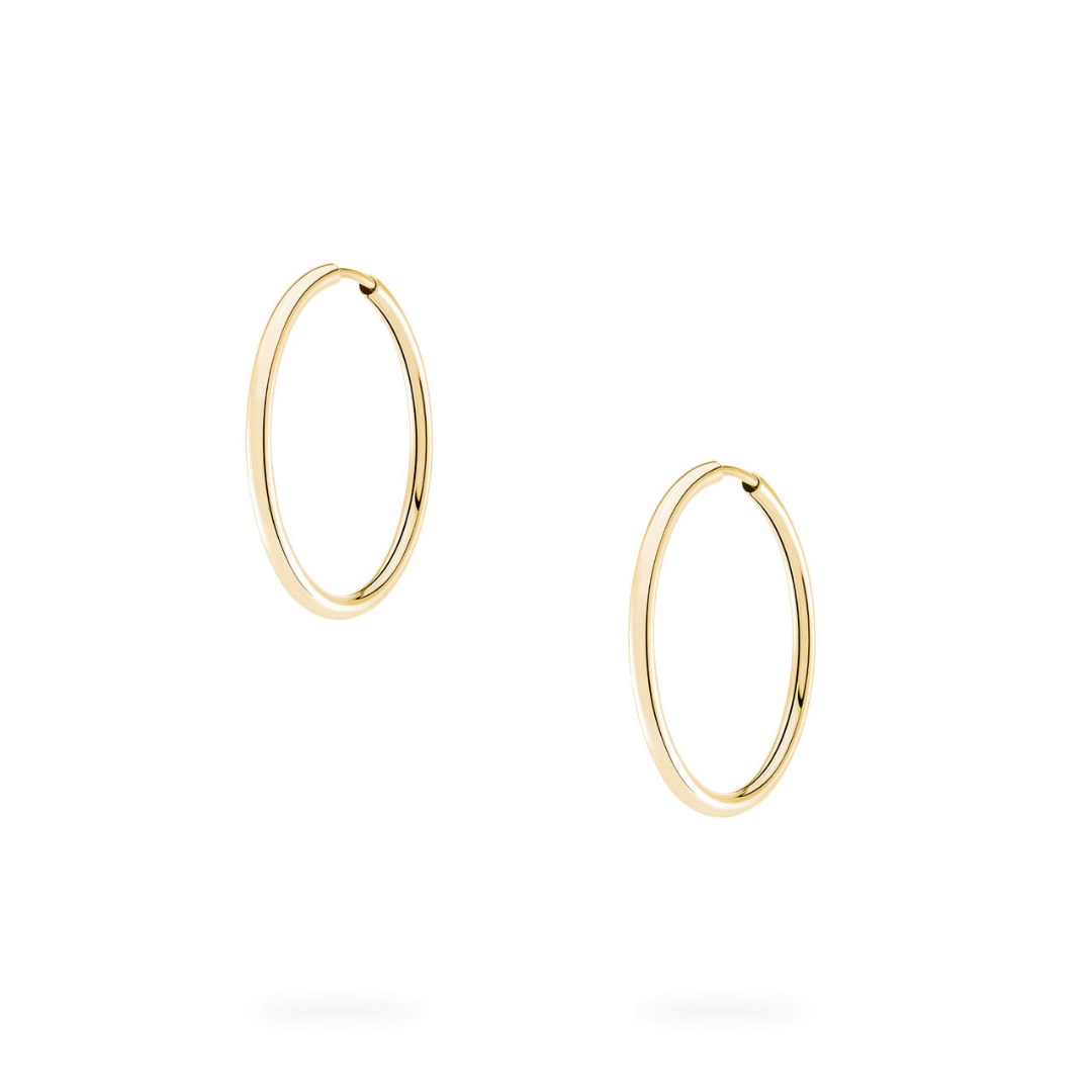 Yellow Gold Hoop Earrings (408677)