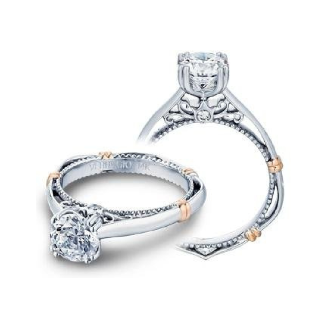 Verragio White and Rose Gold Engagement Ring (010142)