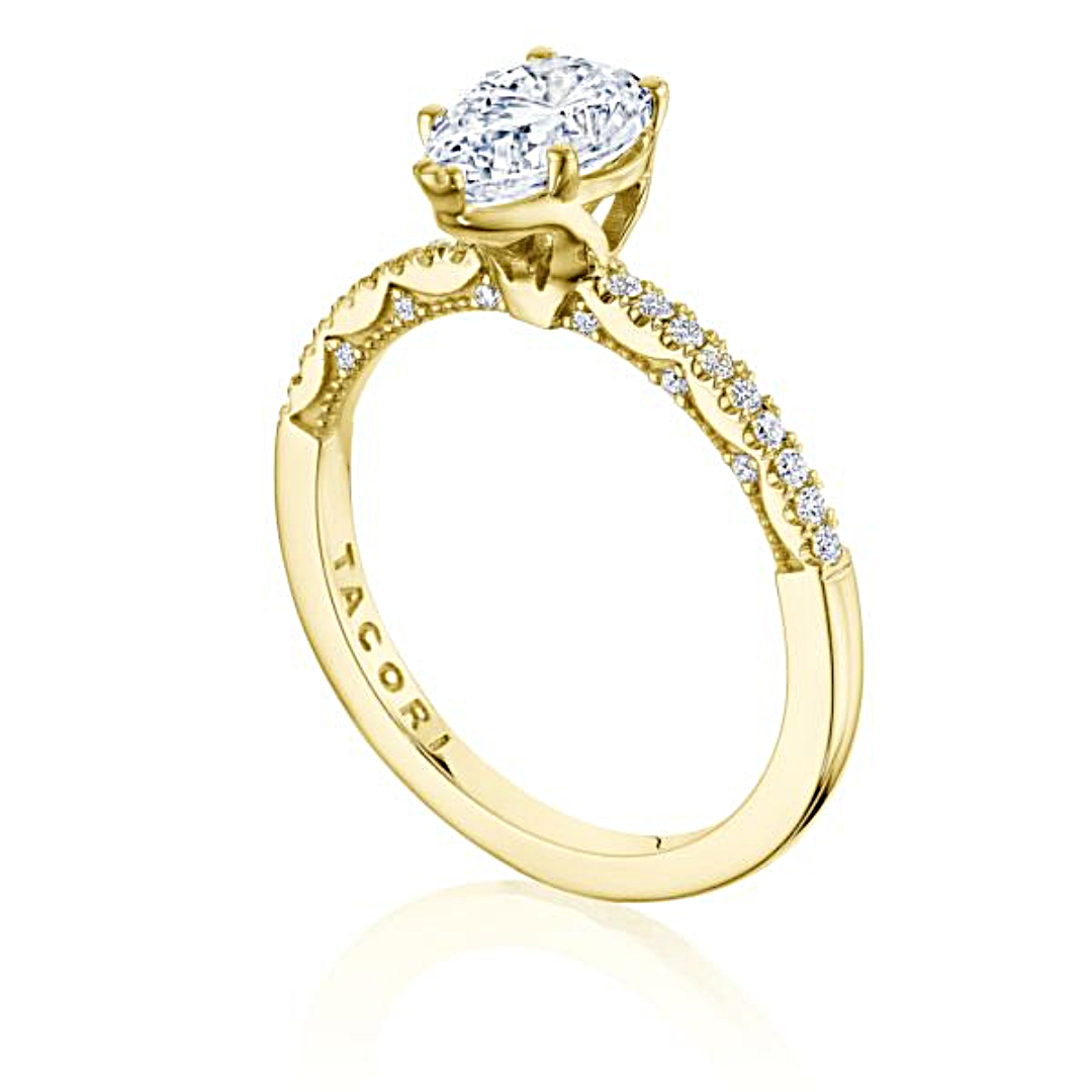 Tacori Coastal Crescent Pear Diamond Engagement Ring (010287)