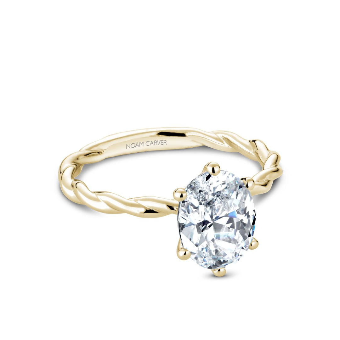 Yellow Gold Lab Grown Oval Diamond Engagement (010420)