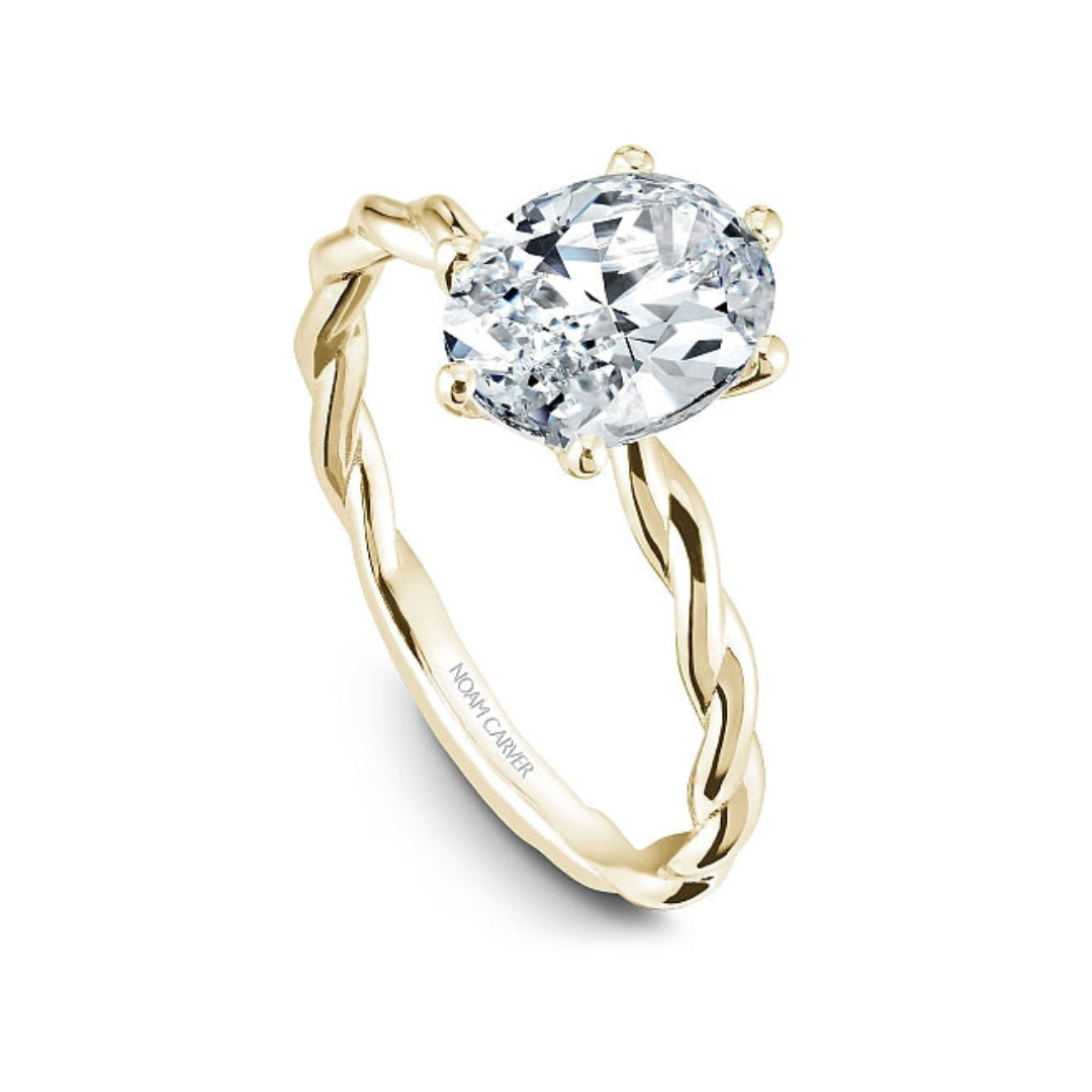 Yellow Gold Lab Grown Oval Diamond Engagement (010420)