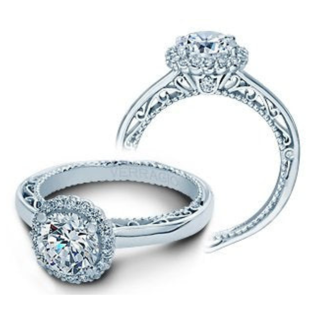 White Gold Verragio Engagement Ring (020257)