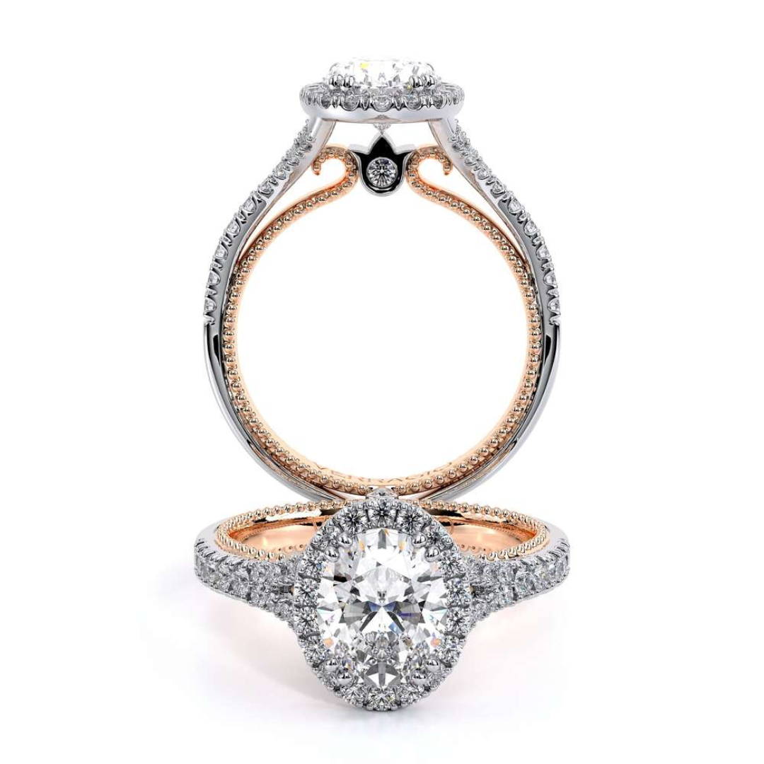 Verragio White and Rose Gold Engagement Ring (020389)