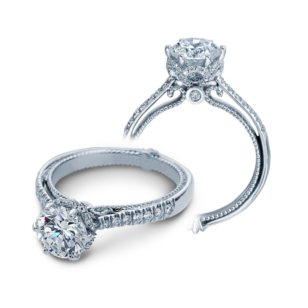 Verragio 18k White Gold Couture Engagement Ring (020390)