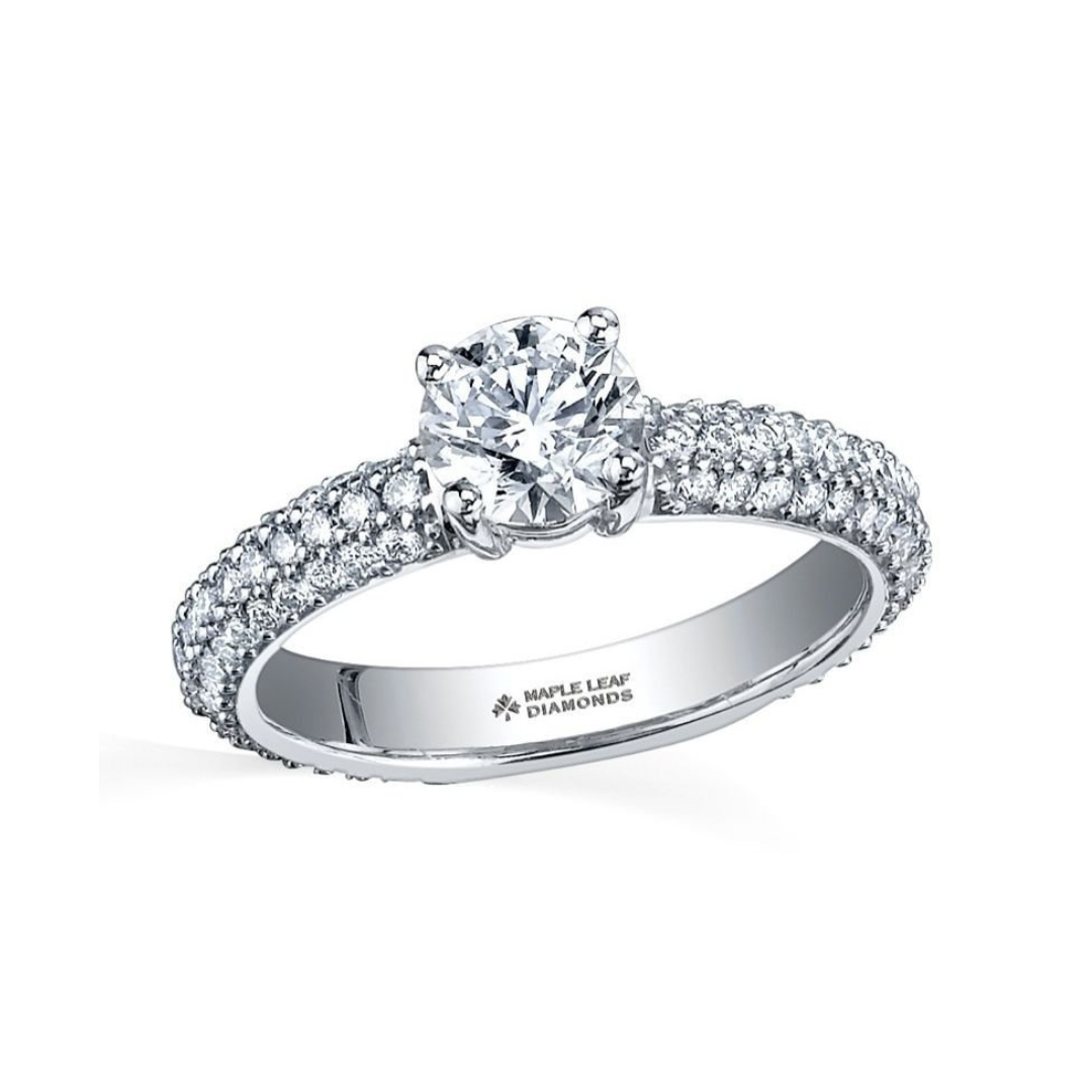 Maple Leaf Diamonds Platinum Engagement Ring (040007)