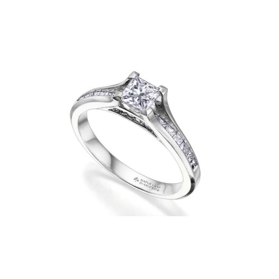 Maple Leaf Diamonds White Gold Engagement Ring (040025)