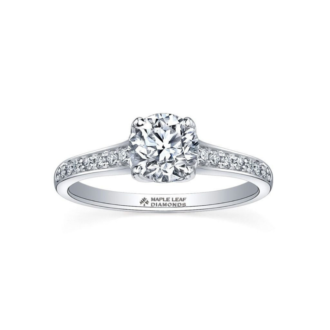 Maple Leaf Diamonds White Gold Engagement Ring (040094)