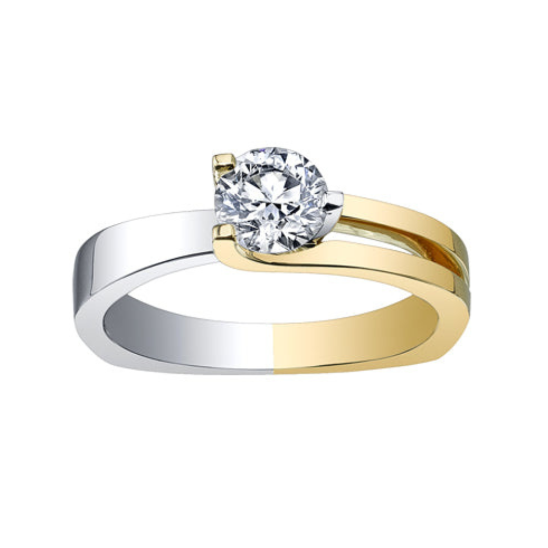 Maple Leaf Diamonds Two-Toned Diamond Engagement Ring (040111)