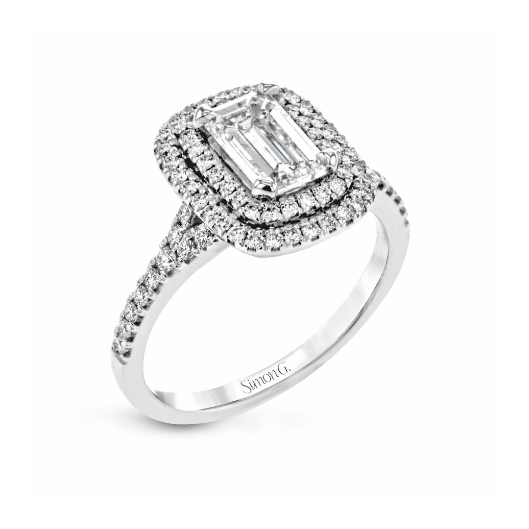 Simon G White Gold Engagement Ring with Diamonds (040538)