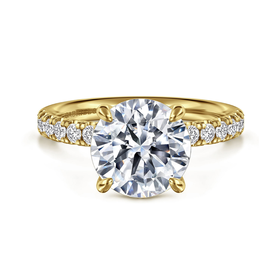 Yellow Gold Solitaire Engagement Ring (103191)