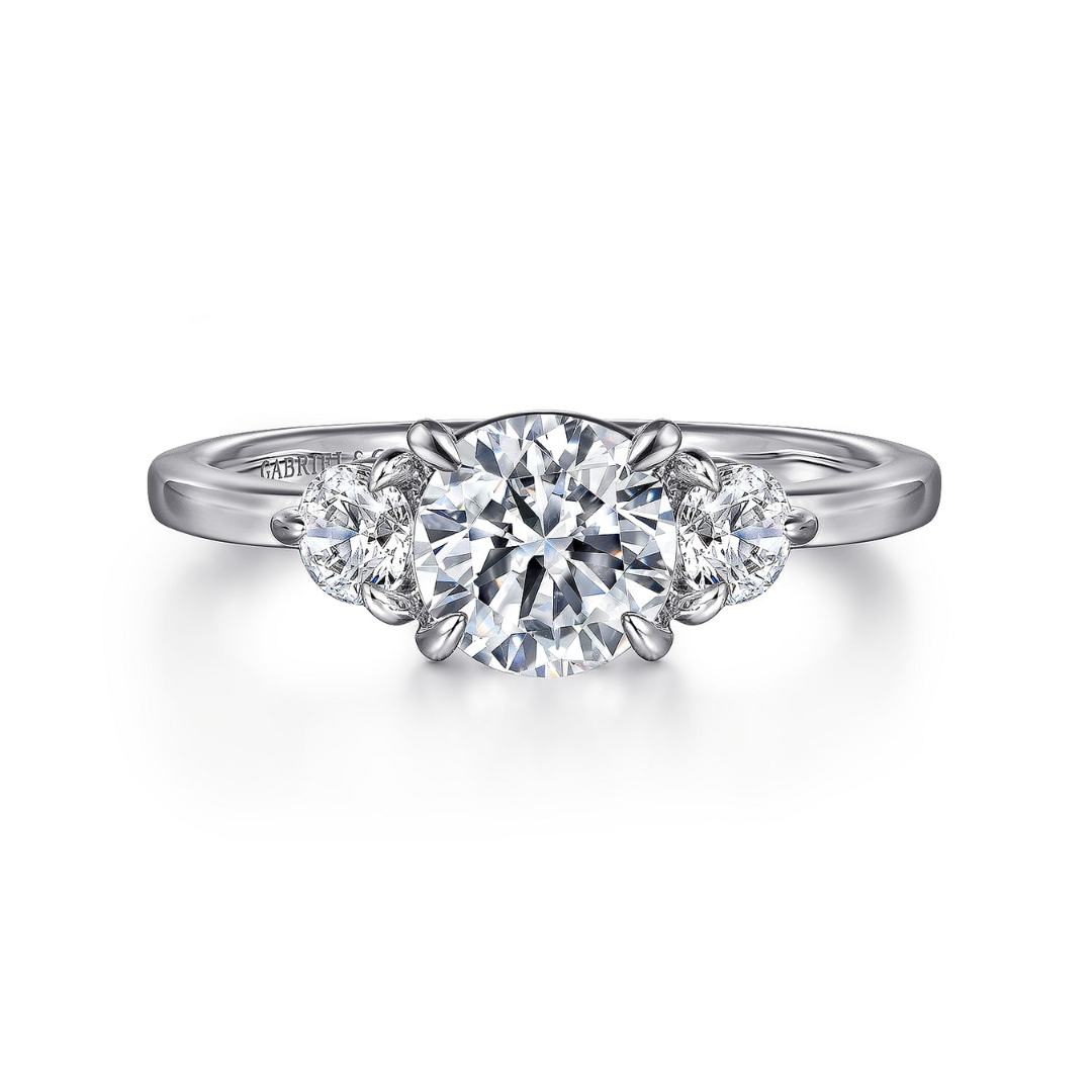 White Gold Three Stone Engagement Ring (169018)