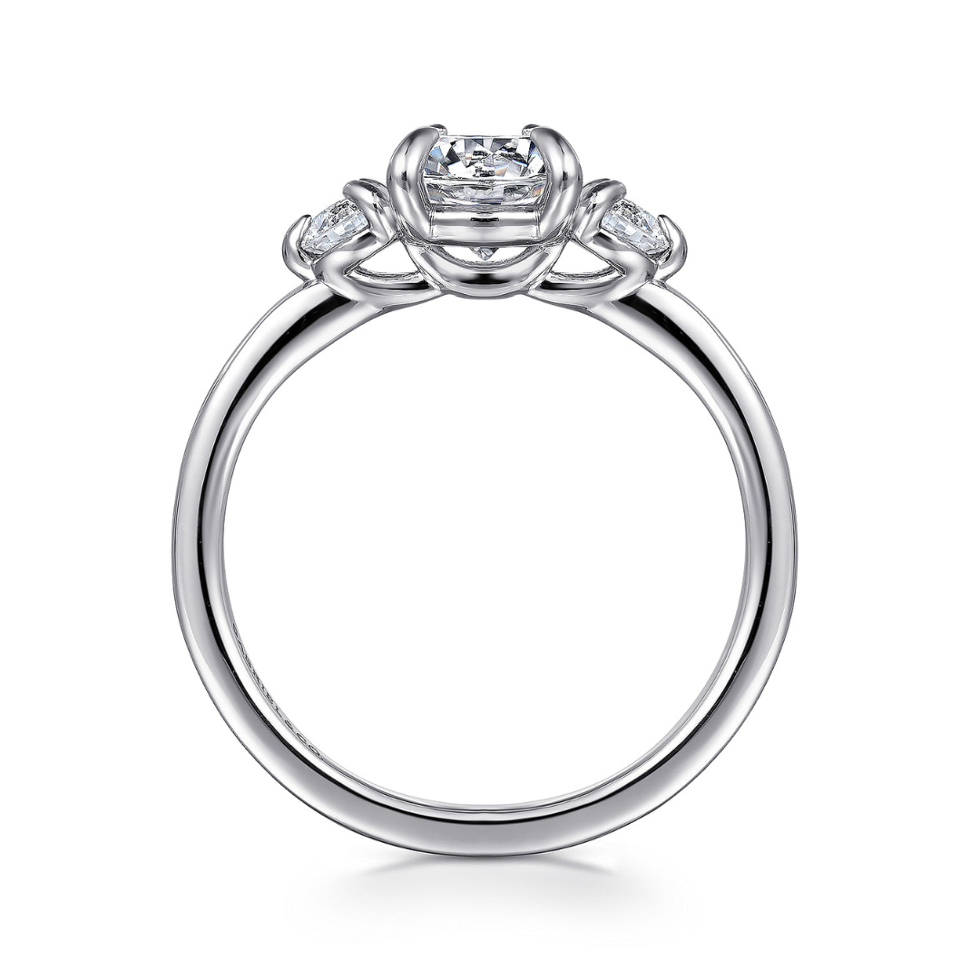 White Gold Three Stone Engagement Ring (169018)