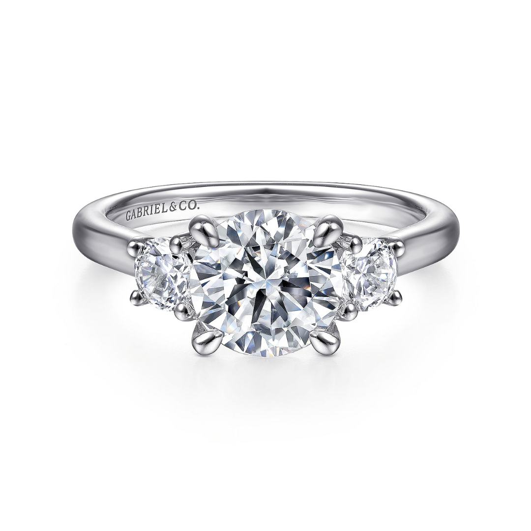 White Gold Three Stone Engagement Ring (179798)