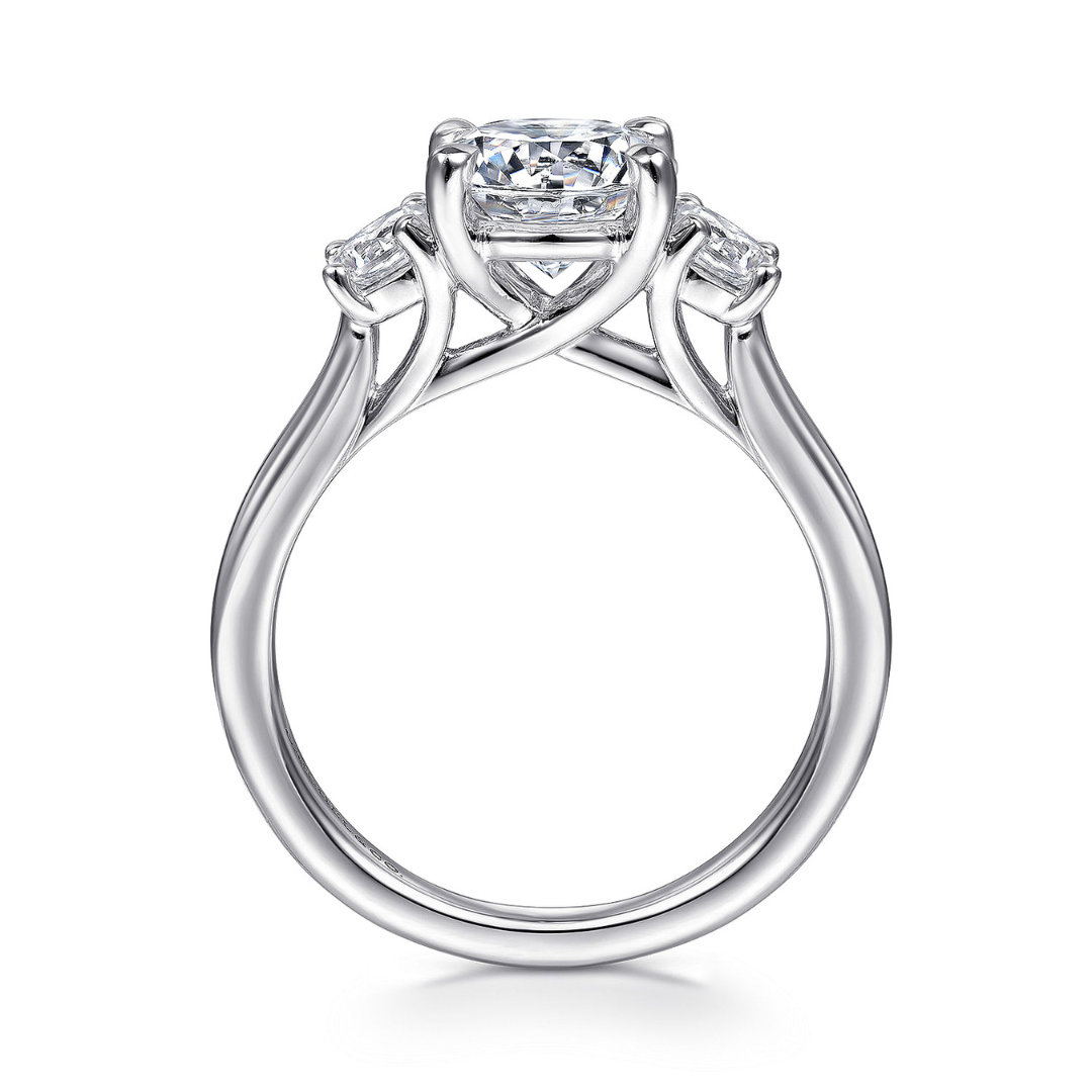 White Gold Three Stone Engagement Ring (179798)